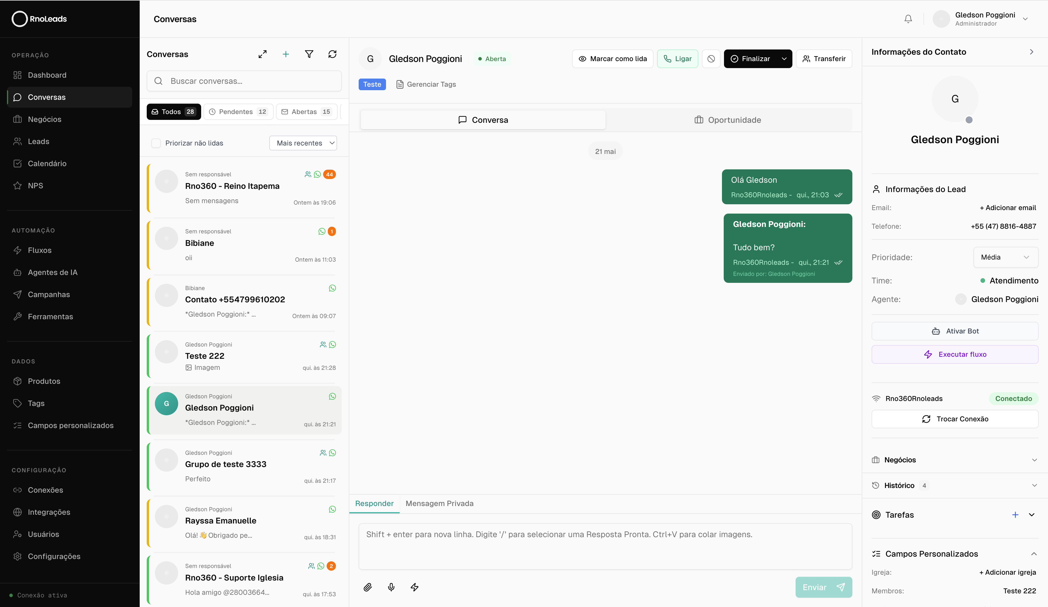 Chat omnichannel RnoLeads